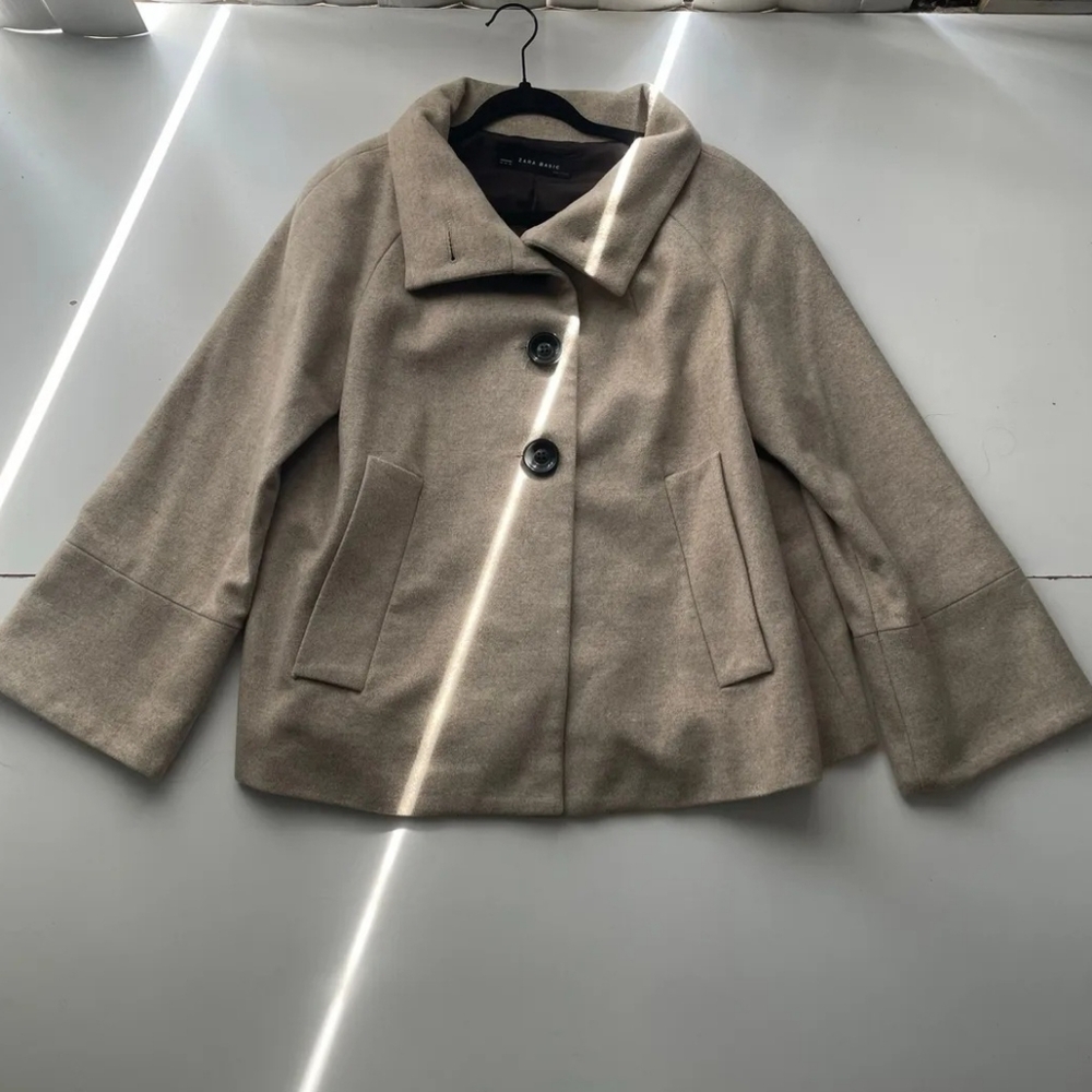 Womens Zara Peacoat In Tan